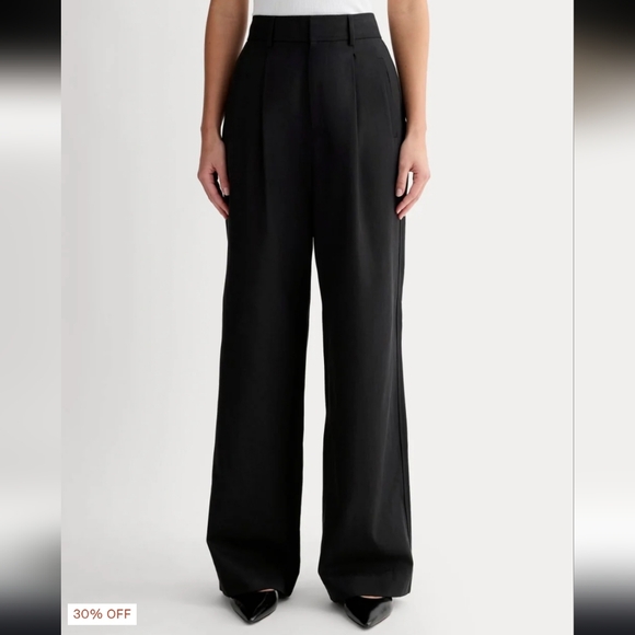 Everlane The Draper Pleated Buttersmooth Wide-Leg Slouchy Trousers Pants NWOT - Picture 1 of 13
